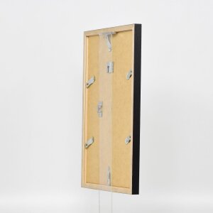 Efecto marco de madera perfil 33 negro 45x60 cm cristal de museo