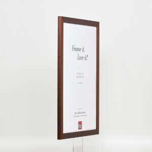 Efecto marco de madera perfil 2210 marrón oscuro 45x80 cm cristal antirreflejos