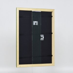 Efecto marco de madera perfil 21 verde 45x80 cm cristal de museo