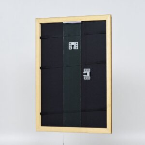 Efecto marco de madera perfil 21 nuez marrón 45x80 cm cristal de museo