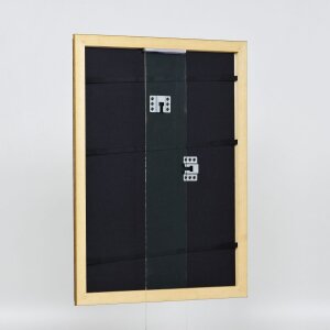 Efecto marco de madera perfil 21 nuez marrón 45x80 cm cristal de museo