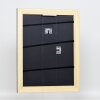 Efecto marco de madera maciza perfil 30 negro 45x80 cm cristal de museo