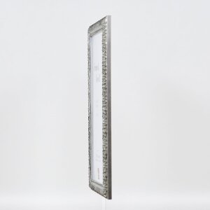 Efecto marco de madera perfil 94 plata 45x80 cm cristal de museo