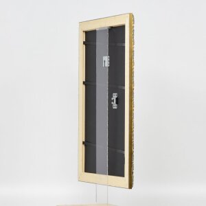 Efecto marco de madera perfil 94 oro 45x80 cm cristal de museo
