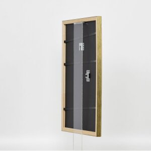 Efecto marco de madera perfil 2070 cristal antirreflectante 50x100 cm oro
