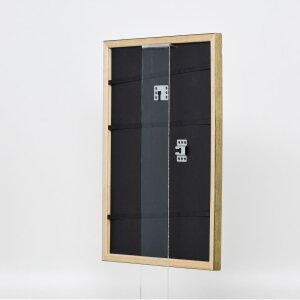 Efecto marco de madera perfil 2070 cristal antirreflectante 50x100 cm oro