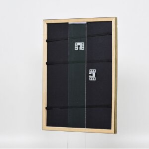 Efecto marco de madera perfil 2070 cristal antirreflectante 50x100 cm oro