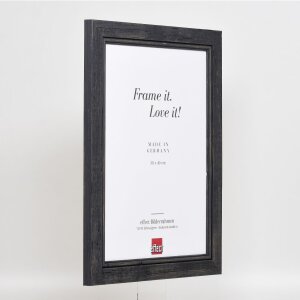 Efecto Marco de madera maciza 2240 negro 50x100 cm Cristal antirreflectante