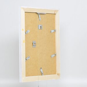 Efecto Marco de madera maciza 2240 blanco 50x100 cm Cristal antirreflectante