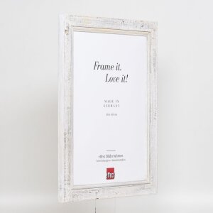 Efecto Marco de madera maciza 2240 blanco 50x100 cm Cristal antirreflectante