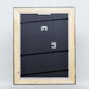 Efecto marco de madera perfil 95 negro 50x100 cm cristal normal