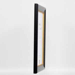 Efecto marco de madera perfil 95 negro 50x100 cm cristal normal