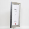 Efecto marco de madera maciza perfil 28 plata 50x100 cm cristal antirreflectante