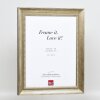 Efecto marco de madera maciza perfil 28 oro 50x100 cm cristal antirreflejos