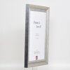 Efecto Marco de madera maciza Perfil 28 plata 50x100 cm Vidrio de museo