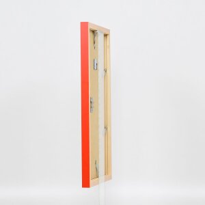 Marco de madera Top Cube 50x50 cm rojo Cristal antirreflejo