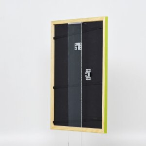 Efecto marco de madera perfil 89 verde 50x50 cm cristal acrílico