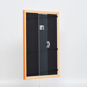 Efecto marco de madera perfil 89 salmón 50x50 cm cristal acrílico