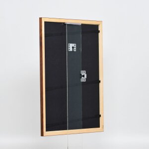 Efecto marco de madera perfil 89 marrón oscuro 50x50 cm cristal acrílico