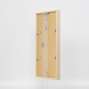 Efecto marco de madera perfil 35 marrón claro 50x50 cm cristal normal + separador