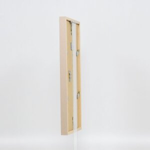 Efecto marco de madera perfil 35 marrón claro 50x50 cm cristal normal + separador