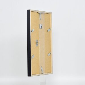 Efecto marco de madera perfil 35 negro 50x50 cm cristal normal + separador