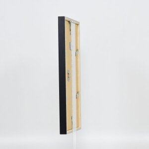 Efecto marco de madera perfil 35 negro 50x50 cm cristal normal + separador