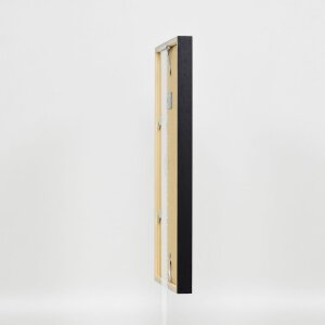 Efecto marco de madera perfil 35 negro 50x50 cm cristal normal + separador