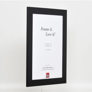 Efecto marco de madera maciza perfil 30 negro 50x50 cm cristal antirreflectante