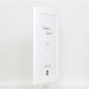 Efecto marco de madera maciza perfil 30 blanco 50x50 cm cristal acrílico