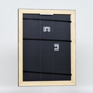 Efecto marco de madera perfil 94 negro 50x50 cm cristal antirreflectante