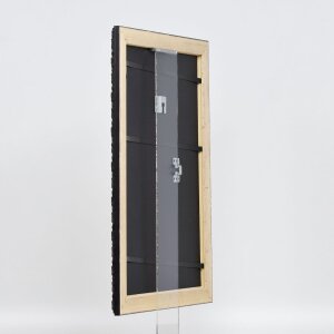 Efecto marco de madera perfil 94 negro 50x50 cm cristal antirreflectante