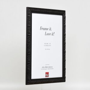 Efecto marco de madera perfil 94 negro 50x50 cm cristal antirreflectante
