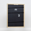 Efecto marco de madera perfil 2070 vidrio antirreflejo 50x50 cm oro