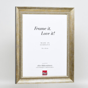Efecto marco de madera maciza perfil 28 oro 50x50 cm cristal transparente
