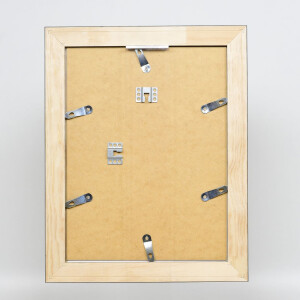 Efecto marco de madera maciza perfil 28 oro 50x50 cm cristal acrílico