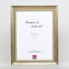 Efecto marco de madera maciza perfil 28 oro 50x50 cm cristal acrílico