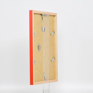 Marco de madera Top Cube 50x50 cm cristal de museo rojo