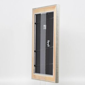 Efecto marco de madera perfil 95 plata 50x50 cm cristal acrílico