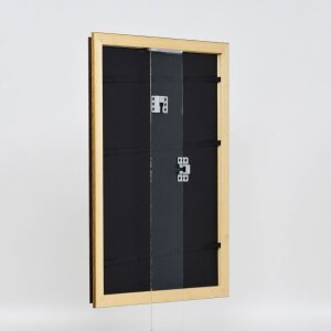 Efecto marco de madera perfil 21 nuez marrón 50x50 cm cristal de museo