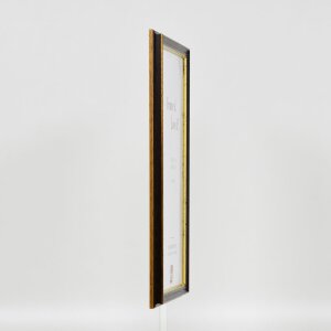 Efecto marco de madera perfil 21 nuez marrón 50x50 cm cristal de museo