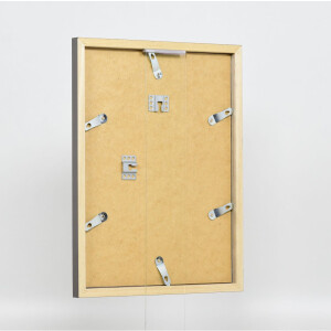 Marco de madera Top Cube 50x50 cm cristal de museo platino