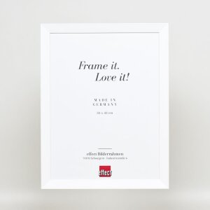 Marco de madera efecto Top N blanco 50x50 cm cristal de museo