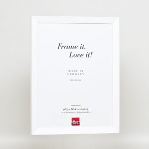 Marco de madera efecto Top N blanco 50x50 cm cristal de museo