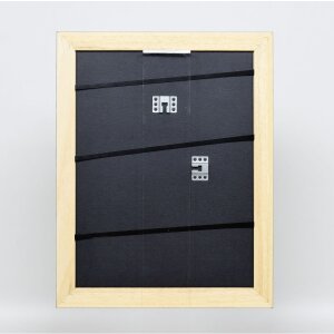 Efecto marco de madera maciza perfil 30 negro 50x50 cm cristal de museo