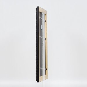 Efecto marco de madera perfil 94 negro 50x50 cm cristal de museo