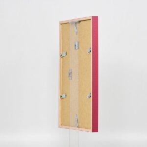 Efecto marco de madera perfil 35 rojo 50x60 cm cristal normal + separador