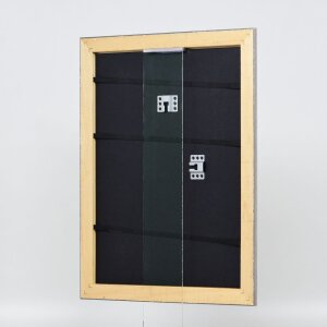 Efecto marco de madera perfil 94 plata 50x60 cm cristal antirreflejos