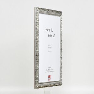 Efecto marco de madera perfil 94 plata 50x60 cm cristal antirreflejos