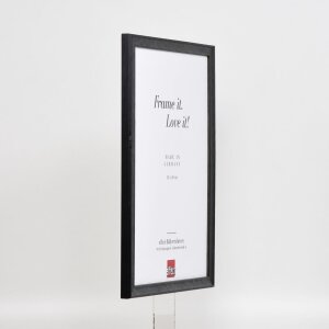 Efecto marco de madera perfil 2070 cristal antirreflejo 50x60 cm negro